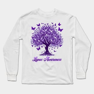 Lupus Awareness Gifts I Wear Purple Long Sleeve T-Shirt